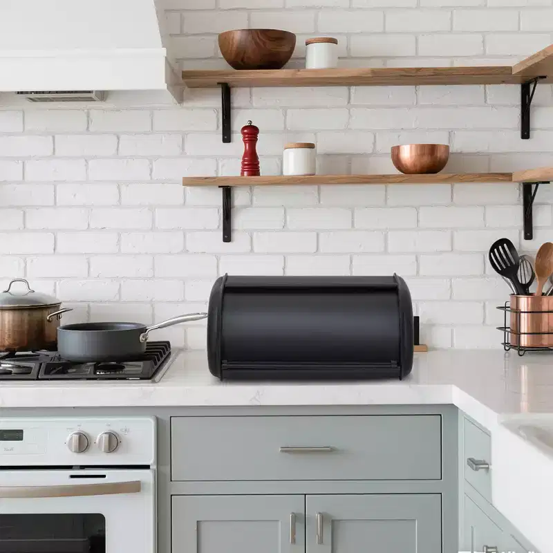 Stainless Steel Bread Box with Window for Kitchen Food Storage