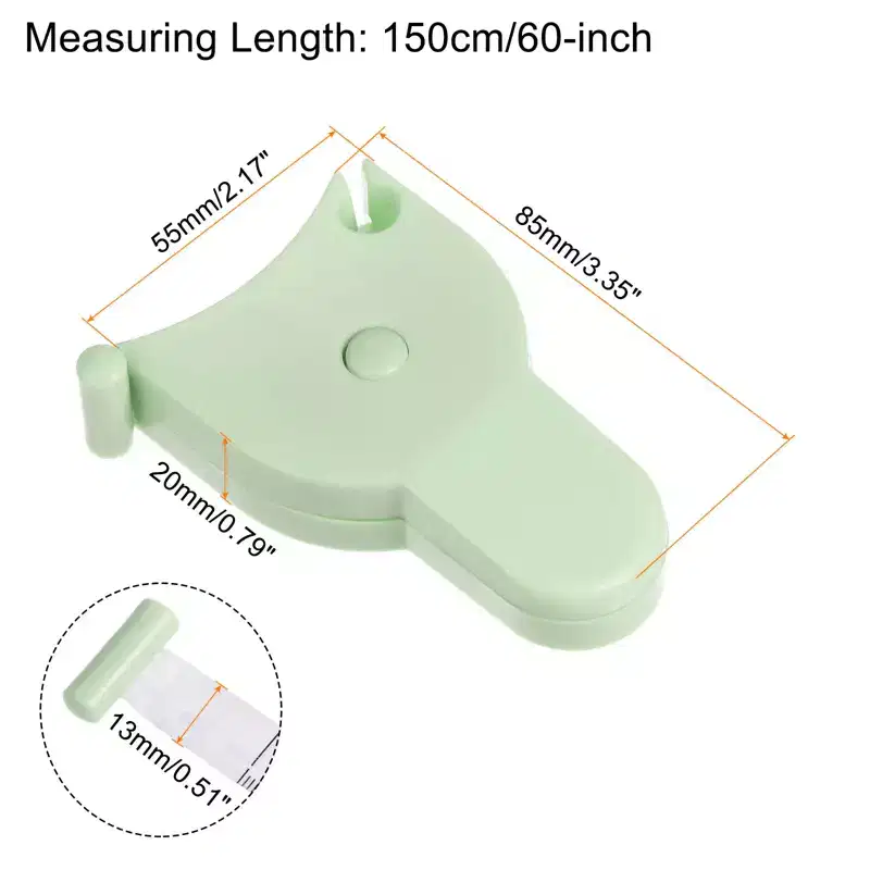 Unique Bargains Automatic Metric System Retractable Lock Pin Push-Button Tape Rulers and Measuring Tools 150cm