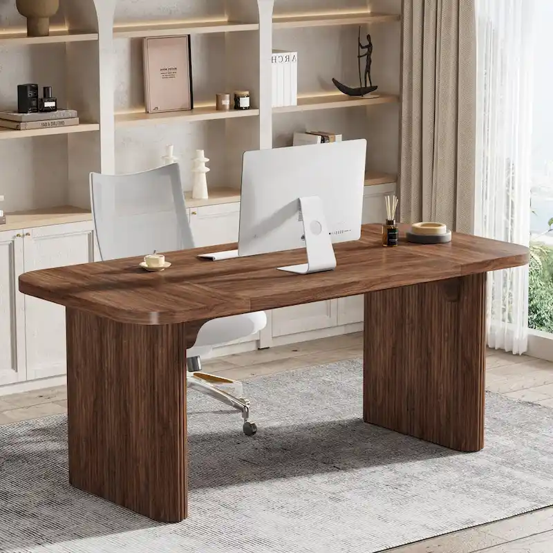 63 Computer Desk for Home Office, Simple Rectangular Writing Table for Study Room Bedroom