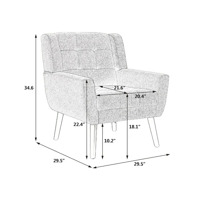Soft Velvet Ergonomics Accent Chair for Living Room