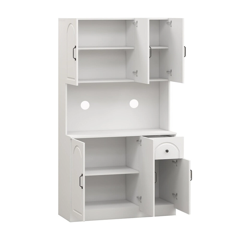 Kitchen Pantry Storage Cabinet with Microwave Oven Countertop