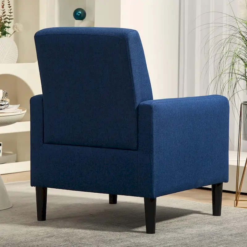Accent Armchair with Solid Wood Frame and Padded Seat