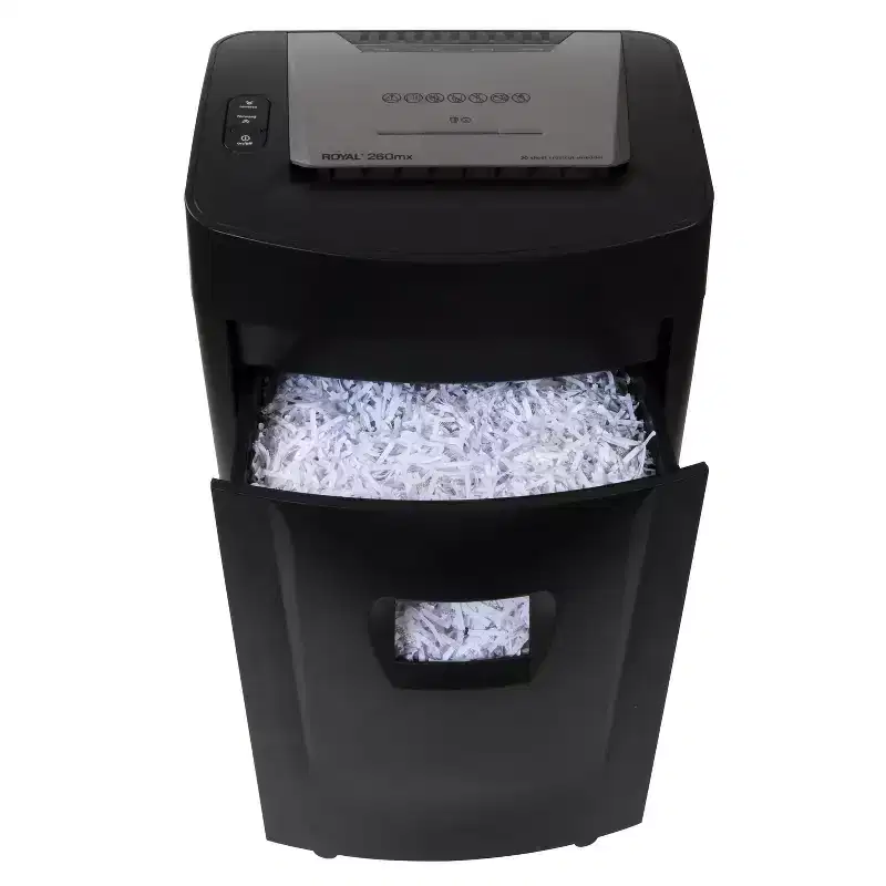 Royal 260MX 20-Sheet Crosscut Paper Shredder with Basket