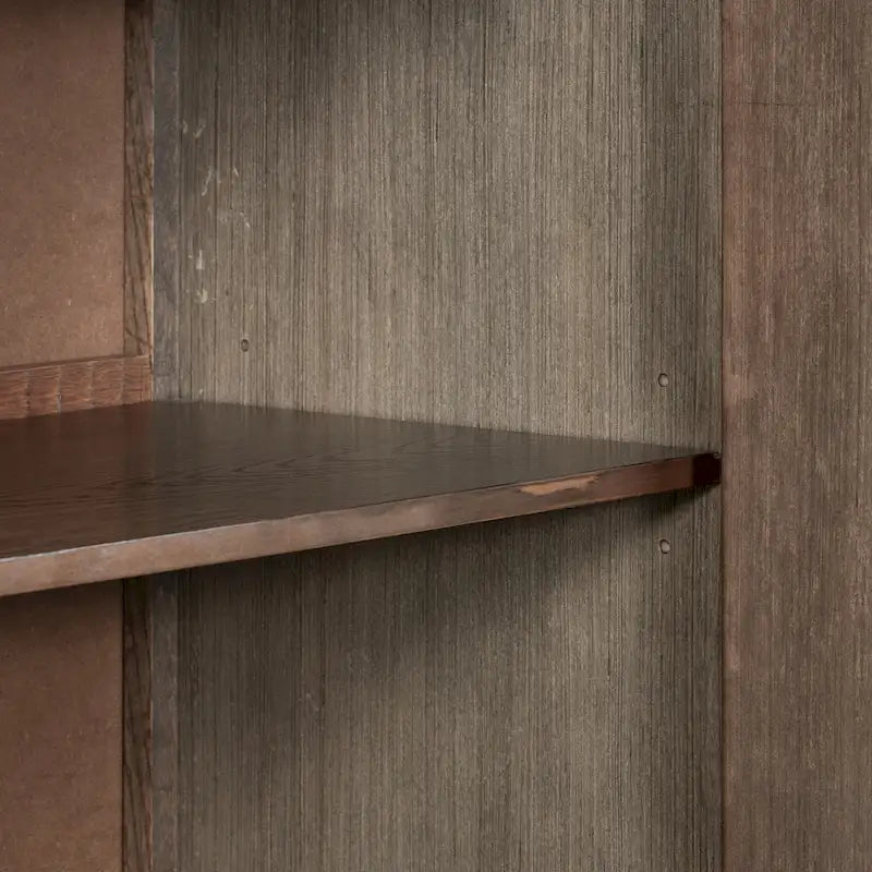 2-Door Wood Cabinet with Adjustable Shelf and Oak Legs