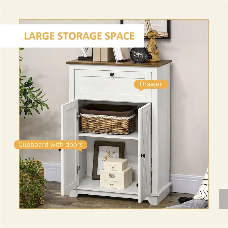 Kitchen Sideboard Storage Cabinet with Drawer and Adjustable Shelf