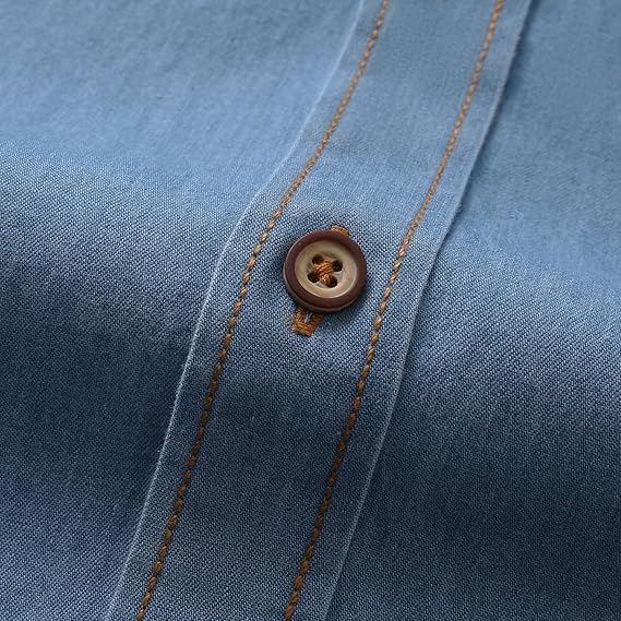 Men's Long Sleeve Denim Shirt �C Slim Fit Cotton Casual Button-Down