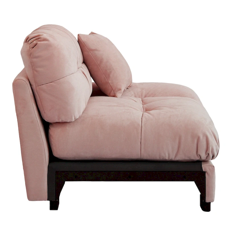 Modern Sanded Velvet Cloud Loveseat Sofa Sectional Couch for Living Room