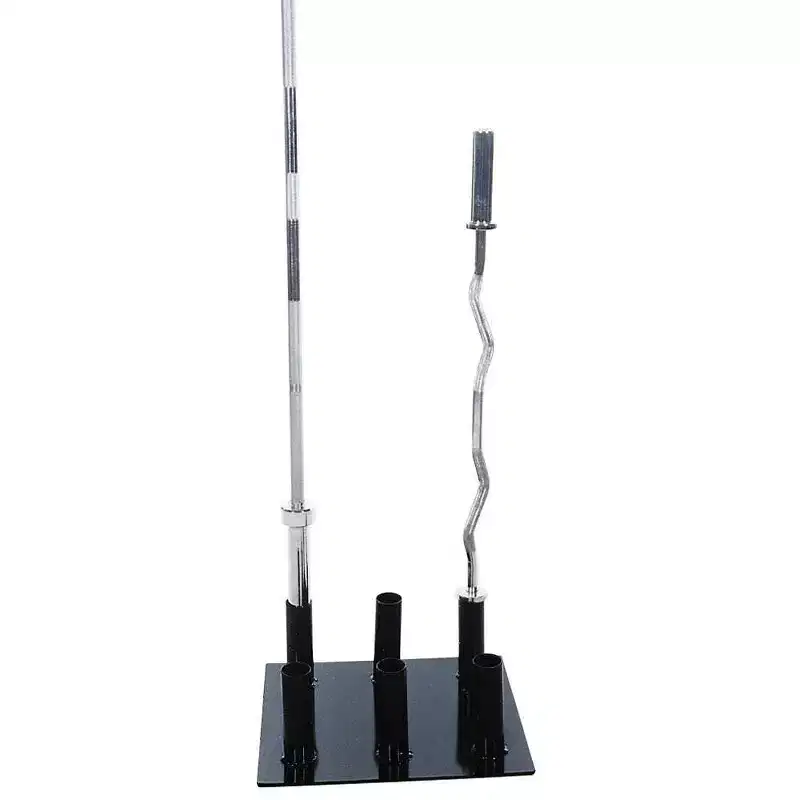 Power Systems Olympic Barbell Holder  Vertical Storage Rack for 6 Weightlifting Bars