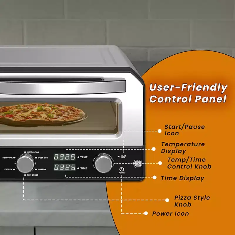 Equator ELECTRIC PIZZA OVEN Multi Program w/ Baking Stone Countertop 0.5cf 110V