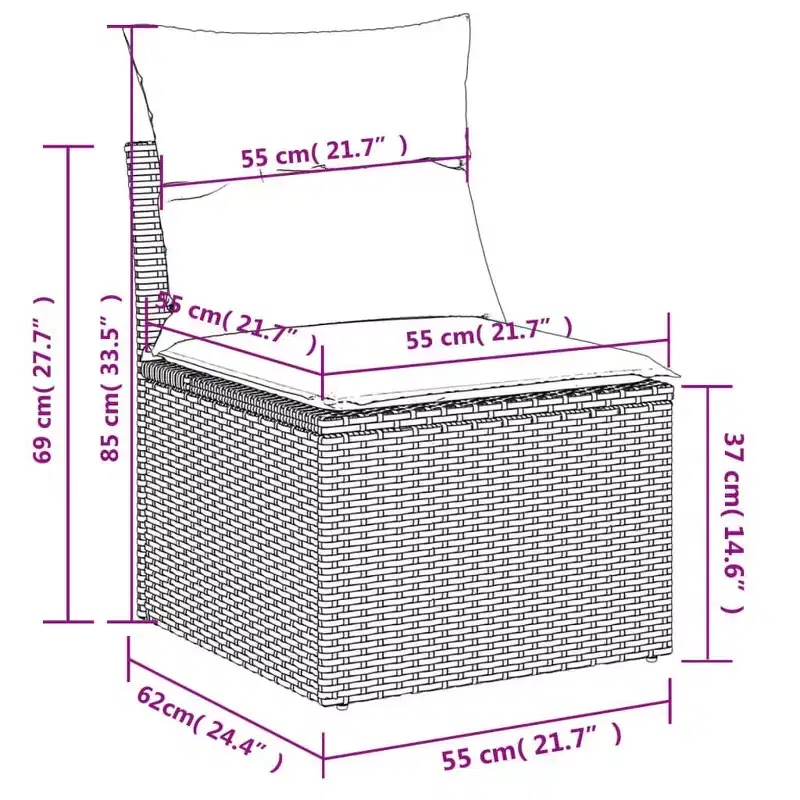 vidaXL Handy Patio Sofa Set with Cushions for Chilling Outside