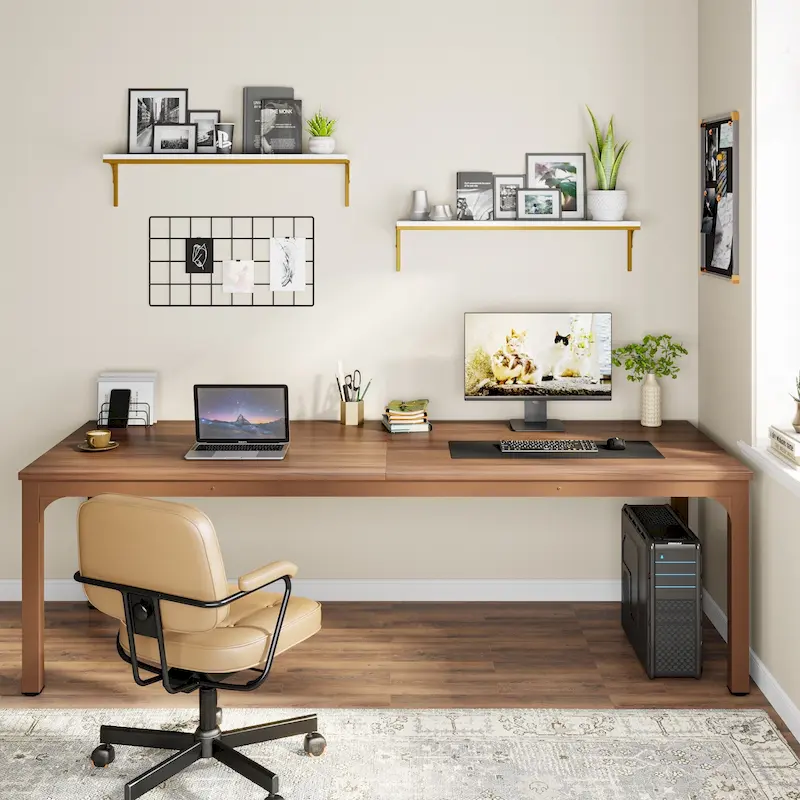 78.74 inch Extra Long 2 Person Double Computer Desk for Home Office