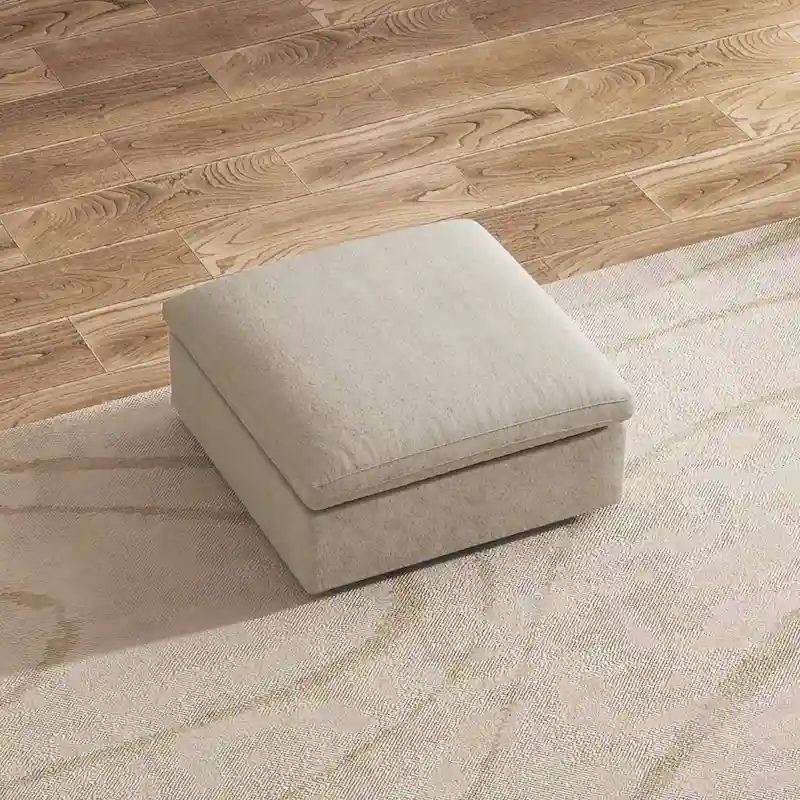 Large Down Filled Corner Sectional Sofa Couch with Ottoman for Living Room Set