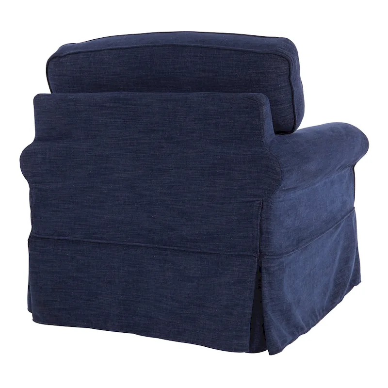 Arm Chair with Removable Washable Slip Cover – Solid Wood Frame, 3 Colors