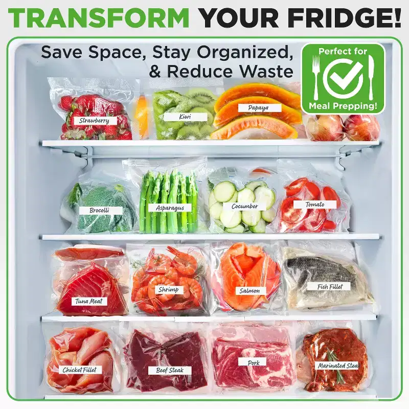 NutriChef Clear Multi-Layer Vacuum Sealer Bag Rolls