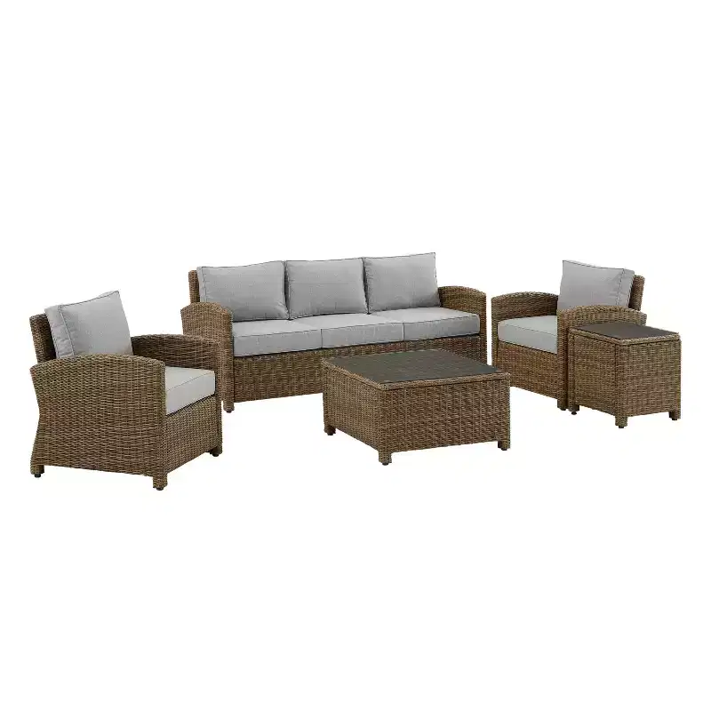 Bradenton 5pc Outdoor Wicker Sofa Set - Crosley