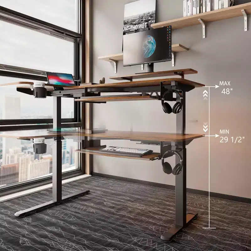 EUREKA ERGONOMIC 60x23 L Shaped Standing Desk with Accessories Set