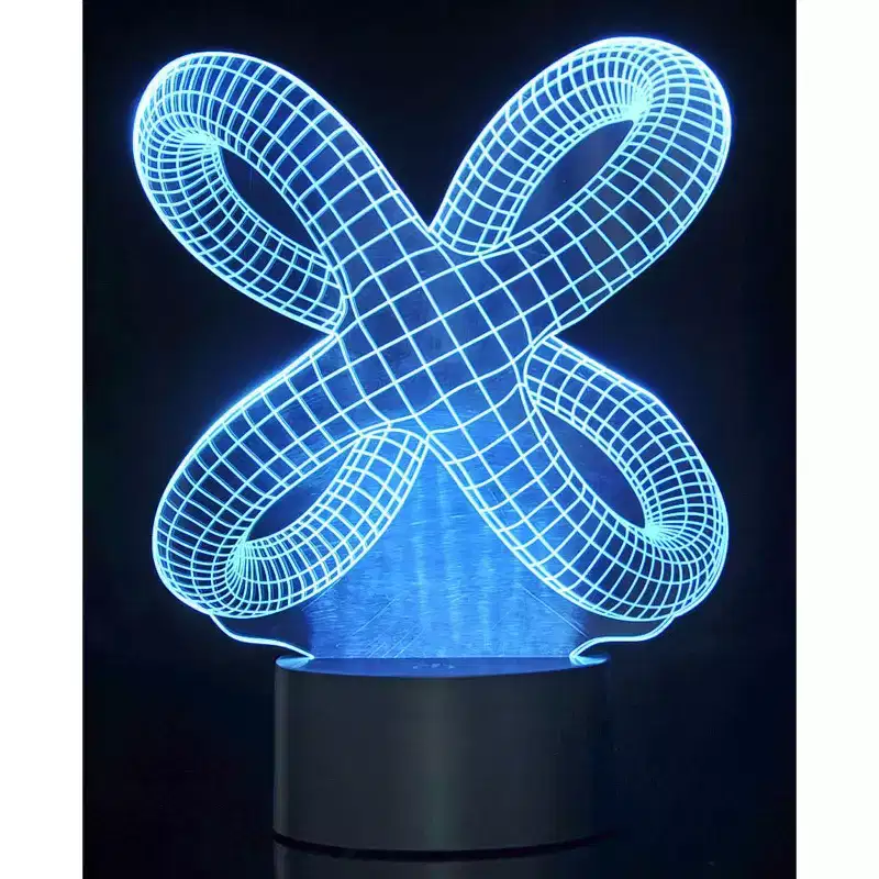 JuzToys 3D Crisscross Rings Laser Cut Precision LED Lights
