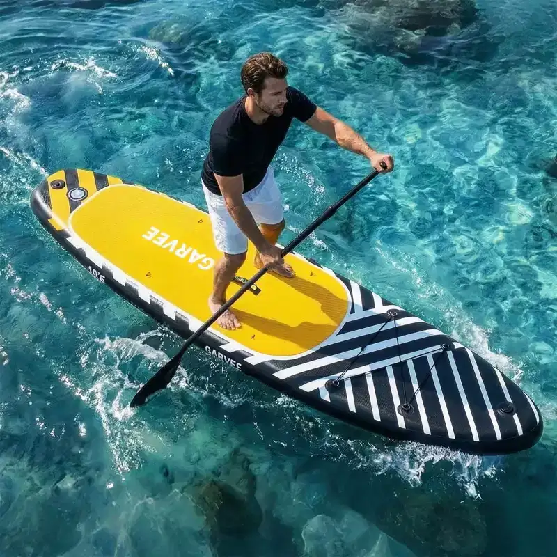Inflatable Stand Up Paddle Board (SUP) with Premium Accessories, 2-in-1 Paddle, Wide Stable Design, Non-Slip Deck for Adults & Youth