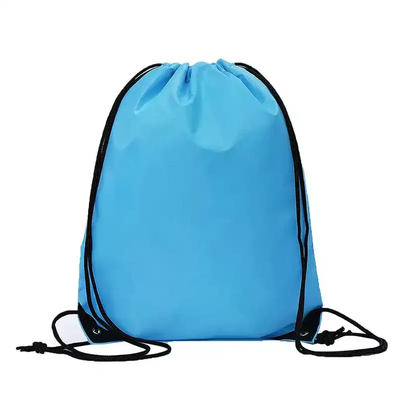 Narwey 20 Pcs Drawstring Backpack Bulk Draw String Bags Cinch Polyester Bag, Sky Blue