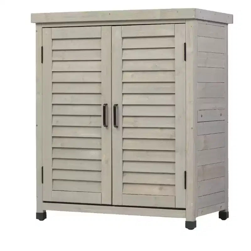Whisen Potting Bench with Cabinet & Metal Top