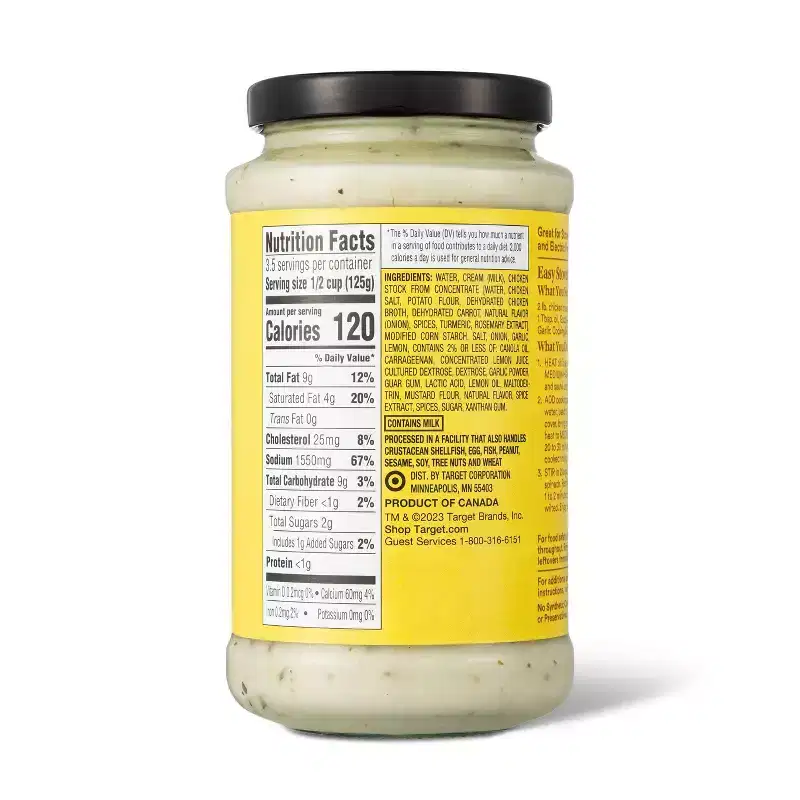 Creamy Lemon & Garlic Cooking Sauce - 14.5oz - Good & Gather™
