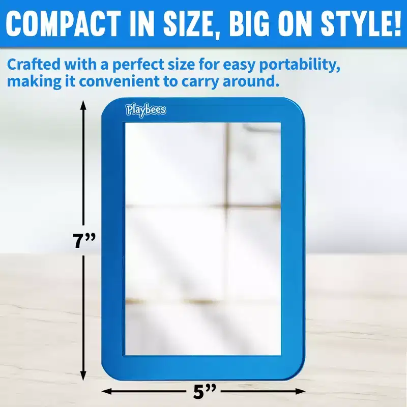 Playbees Magnetic Mirror - Blue - 5 x 7