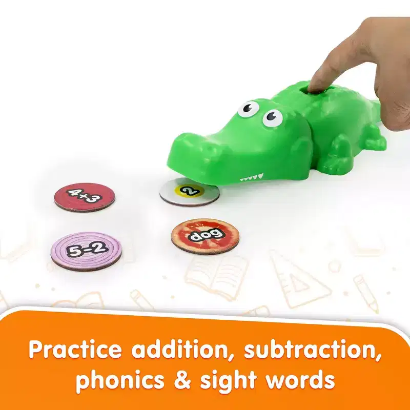 Junior Learning: Crocodile Chomper - Educational Math & Reading Play, Kids 4+