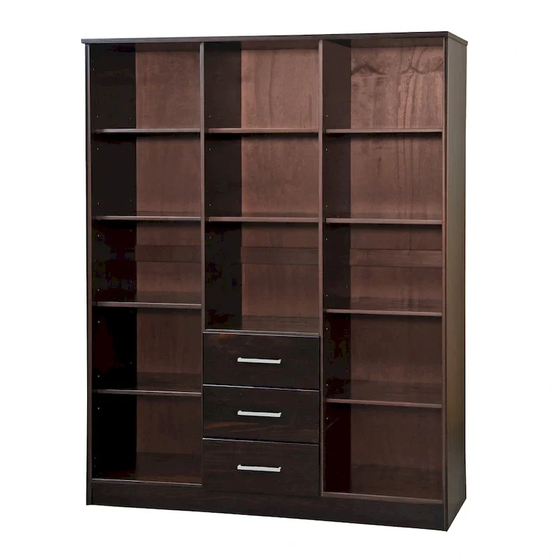 3-Door Solid Pine Wood Wardrobe Armoire, 72