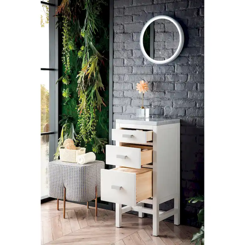 15 Base Cabinet w/ Drawers, Glossy White