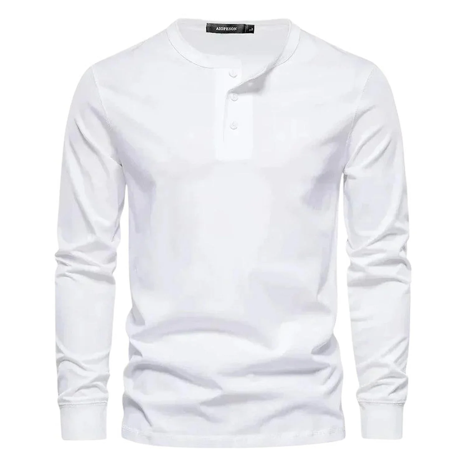 T-Shirt Men Long Sleeve Collarless