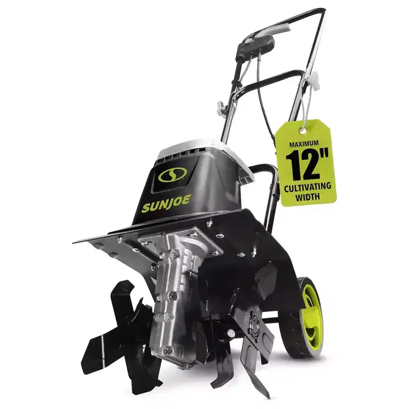Sun Joe Electric Garden Tiller/Cultivator, 3 Position Height Adjustment, TJ602E