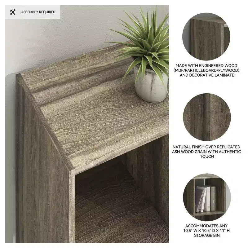 6-Cube Open Storage Organizer Bookcase, Versatile Display Unit for Home Organization, Wood Laminate
