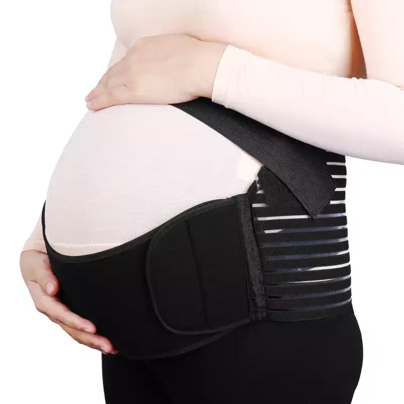 Unique Bargains Maternity Antepartum Belt Pregnant Women Abdominal Support Waist Belly Band Back Brace Black M 1 Pc
