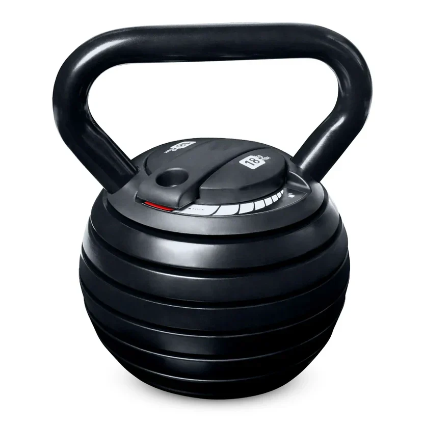 7 in 1 Adjustable Kettlebell Weight Set ¨C 3.4kg to 18kg, Quick Lock System, Ergonomic Handle, Compact Strength Training Gear for Home Gym Workouts