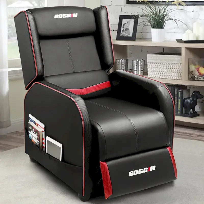 PU Leather Ergonomic Gaming Single Recliner Sofa for Living Room