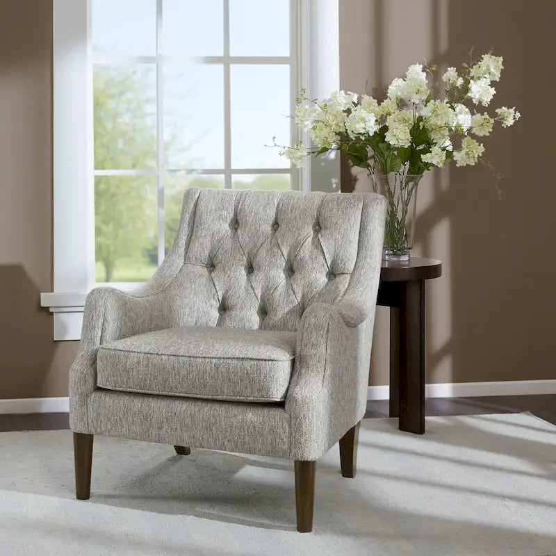 Madison Park Elle Button Tufted Accent Chair