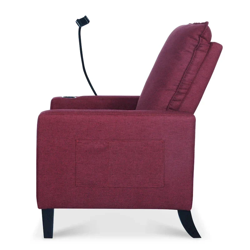 Adjustable Recliner Sofa with Cup Holder and Storage Pocket