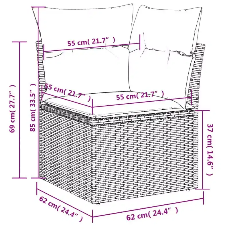 vidaXL Handy Patio Sofa Set with Cushions for Chilling Outside