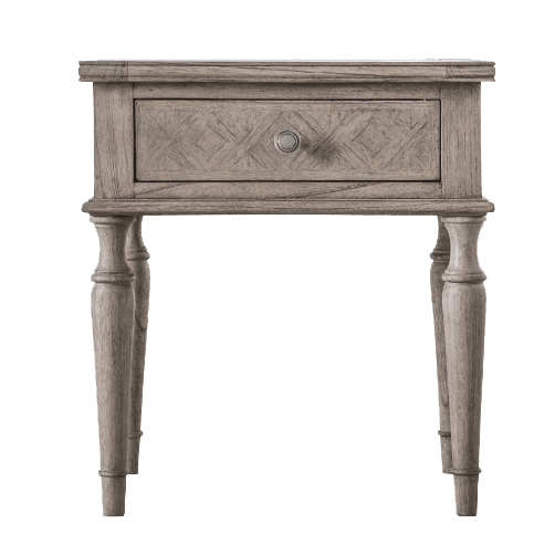 Natural Wood 1 Drawer Bedside Table