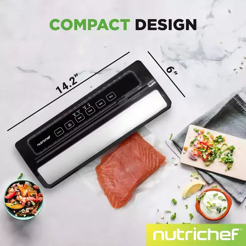 NutriChef Digital Food Vacuum Sealer System - Black