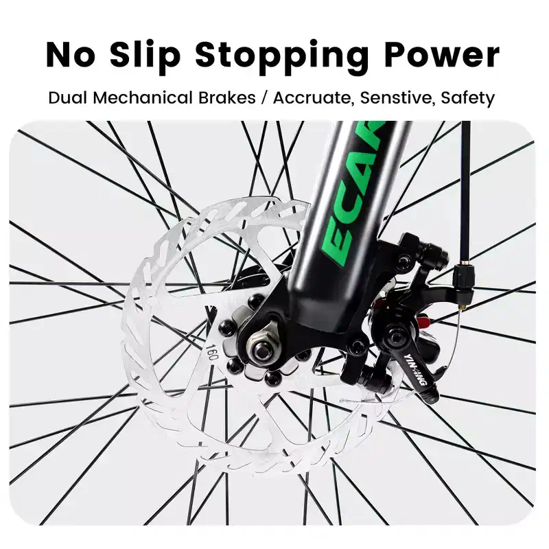 Okak 26IN Mountain Bike with Disc Brakes, 21-Speed Adult Bike with Durable Frame and Rear Dual Absorption, Bicycle for City Road Cycling