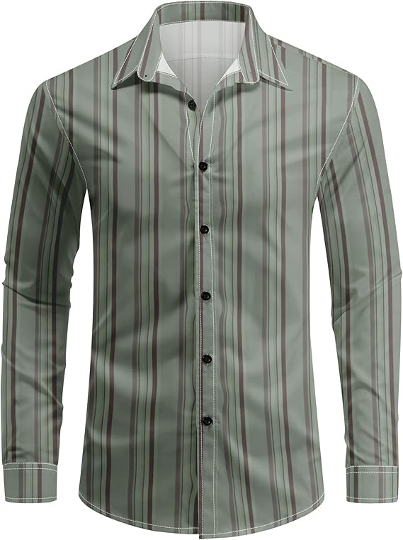 Men's Striped Long Sleeve Shirt