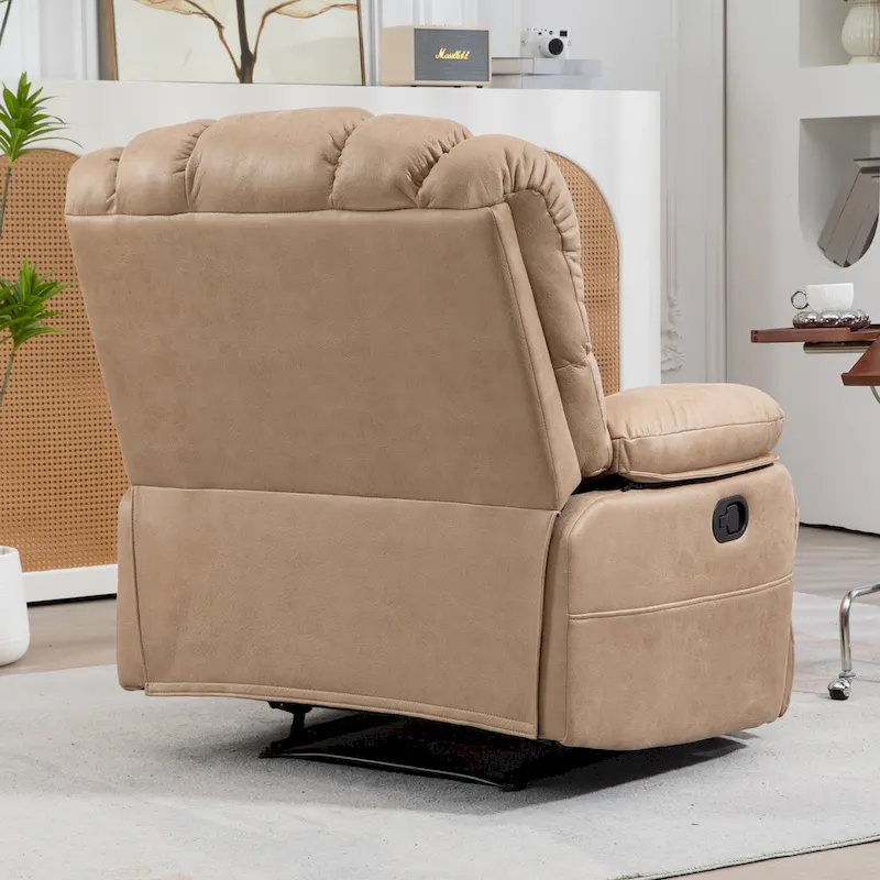 Extra-Large Manual Recliner Chair with Fabric Upholstery