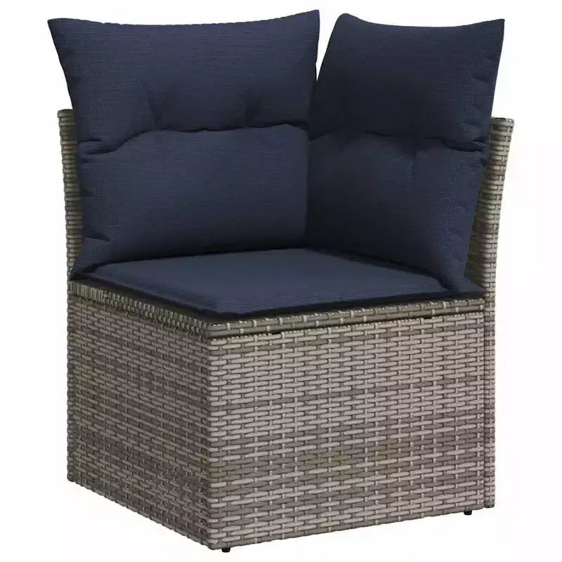 vidaXL Garden Sofa Set with Cushion 8 pcs Brown Poly rattan