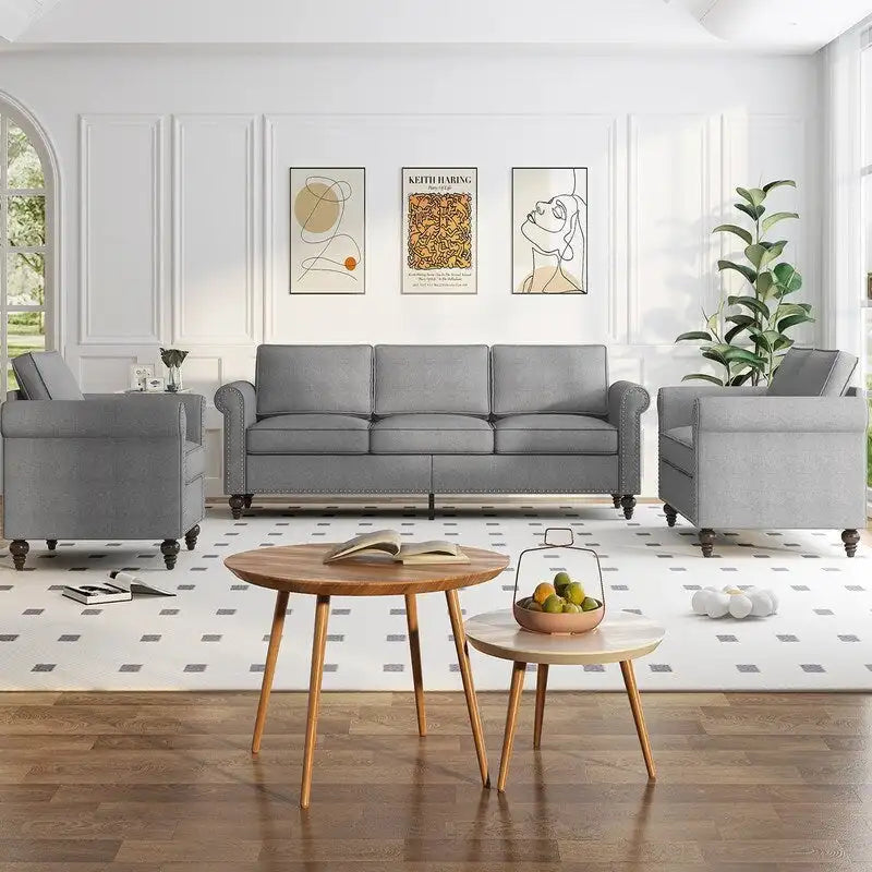 Mixoy Sectional Sleeper Sofa,Single Couch & Loveseat Couch &3 Seater Sofa, DIY Combination for Living Room