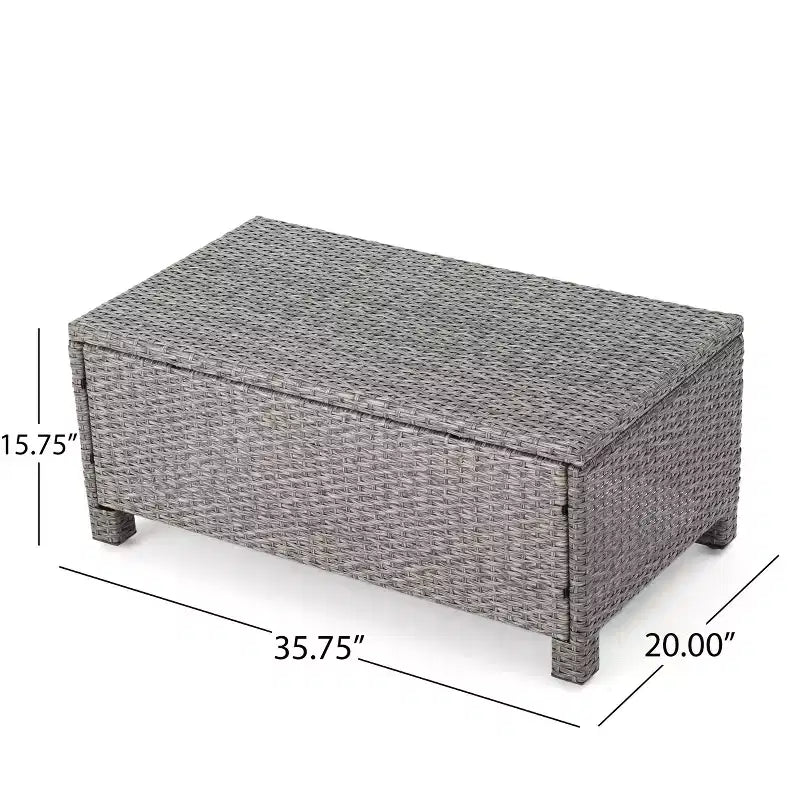 Christopher Knight Home Puerta Outdoor Wicker 4 Seater Chat Set with Cushions