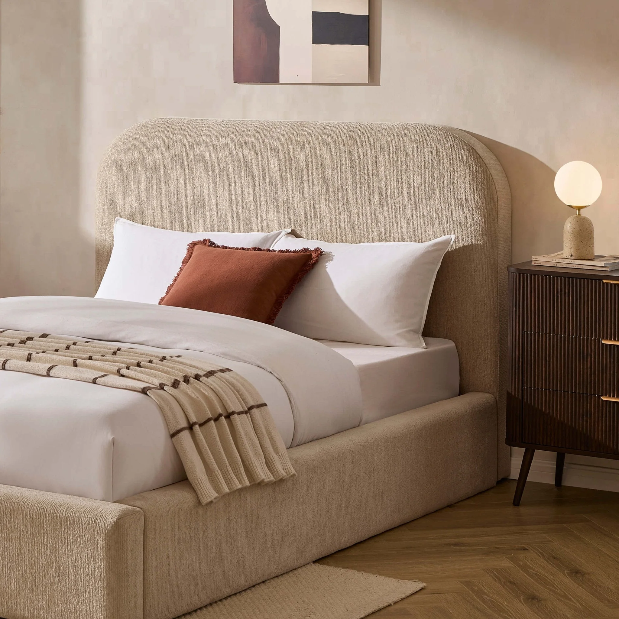 Storage Bed - Textured Oatmeal