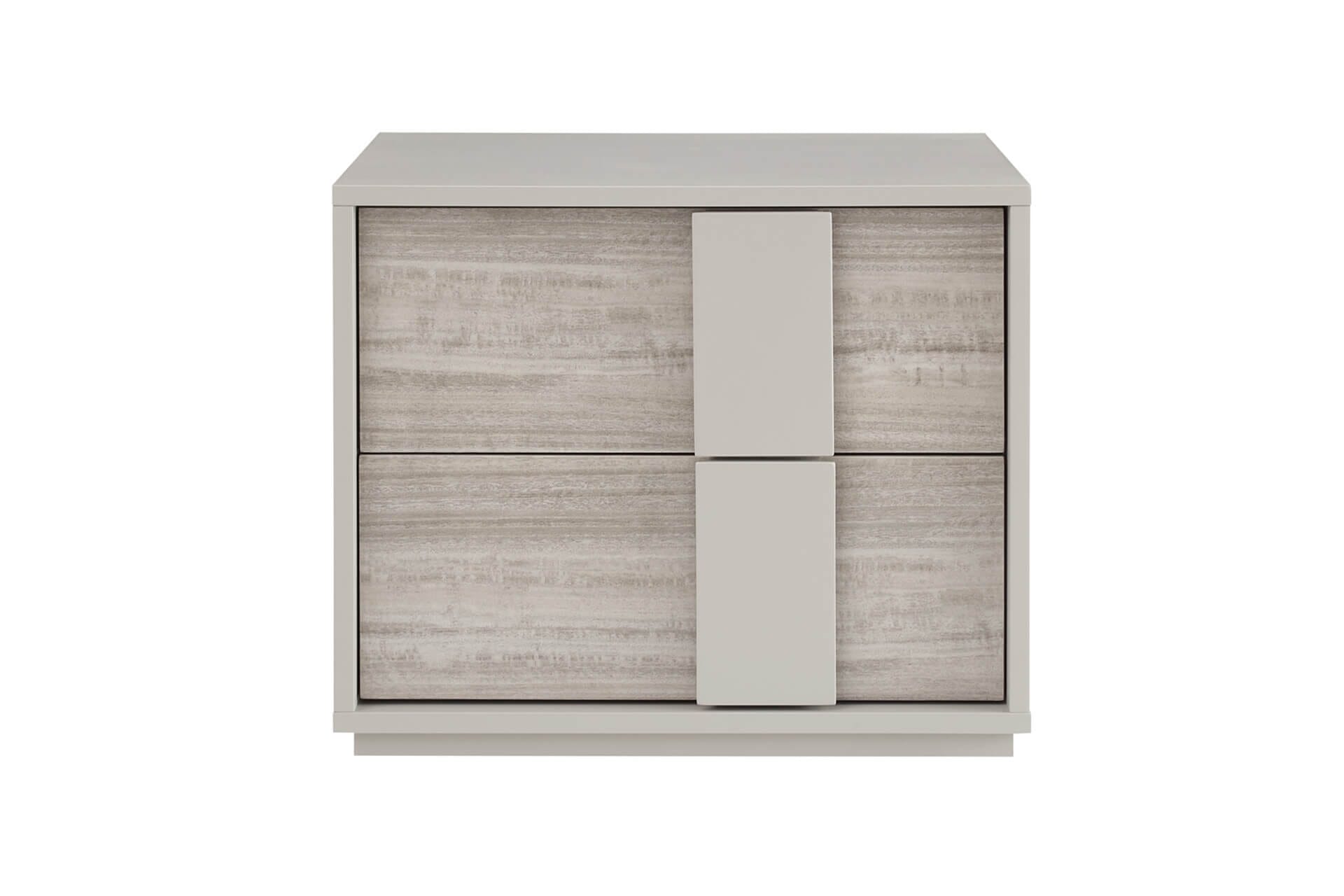 Greige 2 Drawer Bedside Table