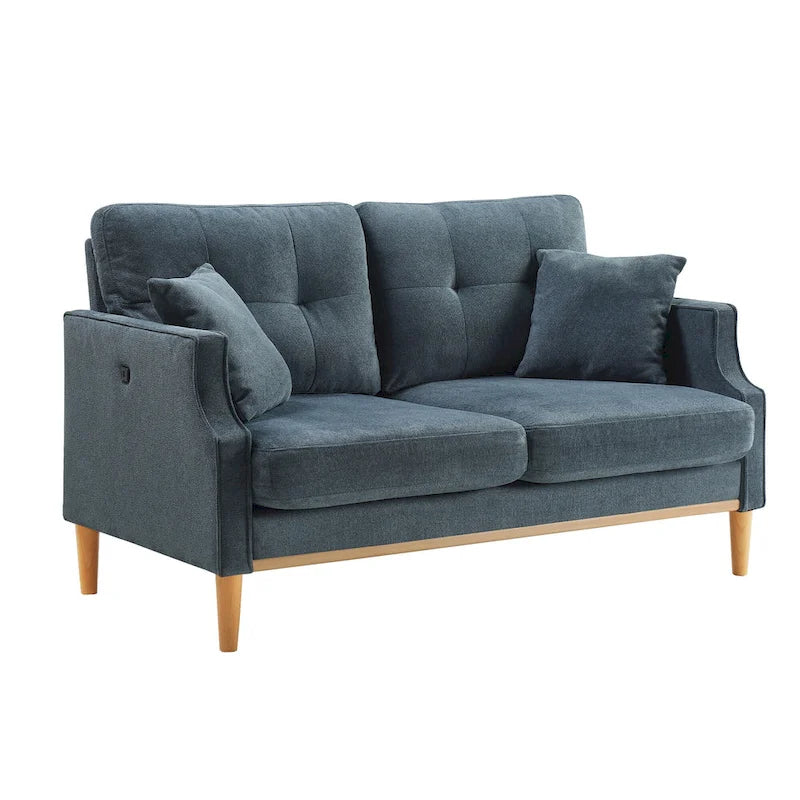 Loveseat With Waterproof Fabric, USB Charge