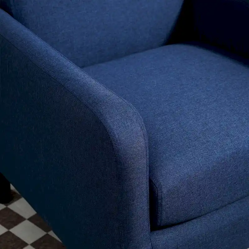 Accent Armchair with Solid Wood Frame and Padded Seat